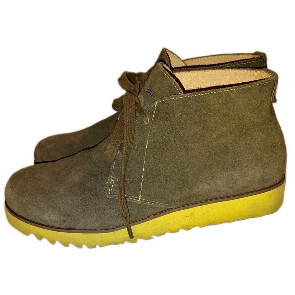 Jambu Gianna Gray Suede Chukka Ankle Boots Lace-Up Comfort Cushioned 9M